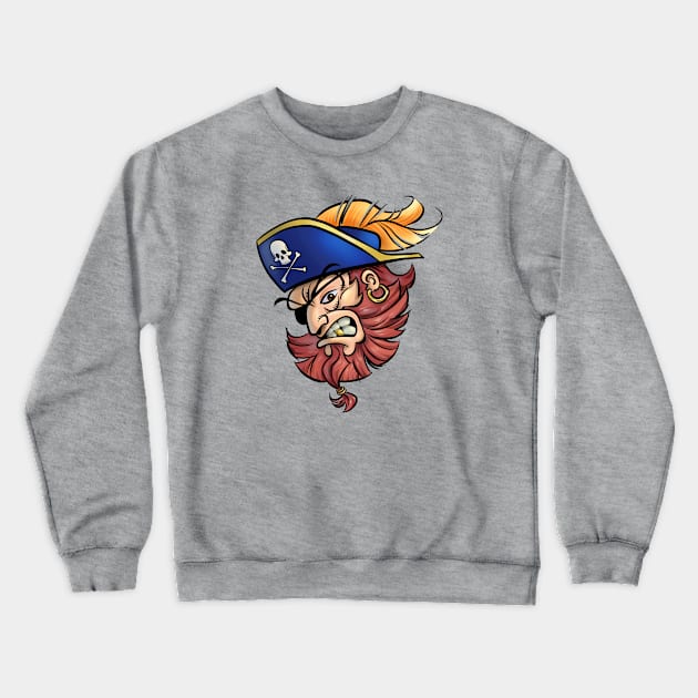 Pirate Crewneck Sweatshirt by Generic Mascots